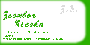 zsombor micska business card